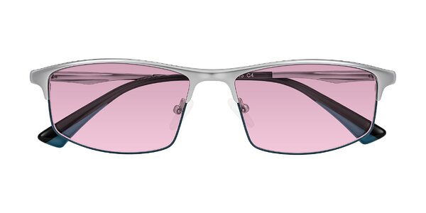 Front of Monnow in Silver/Peacock Blue