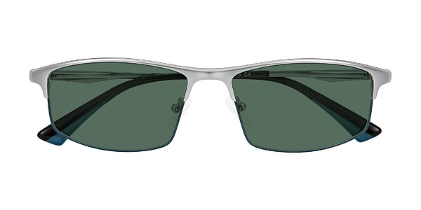 Front of Monnow in Silver/Peacock Blue