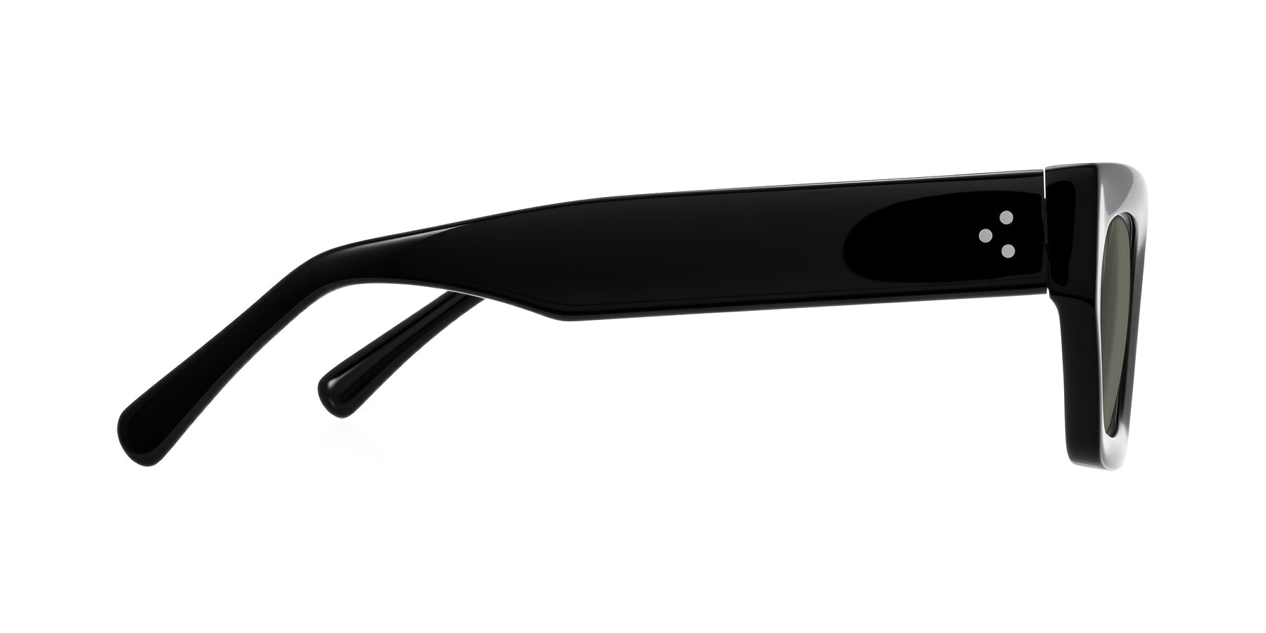 Side of Rex in Black with Gray Polarized Lenses