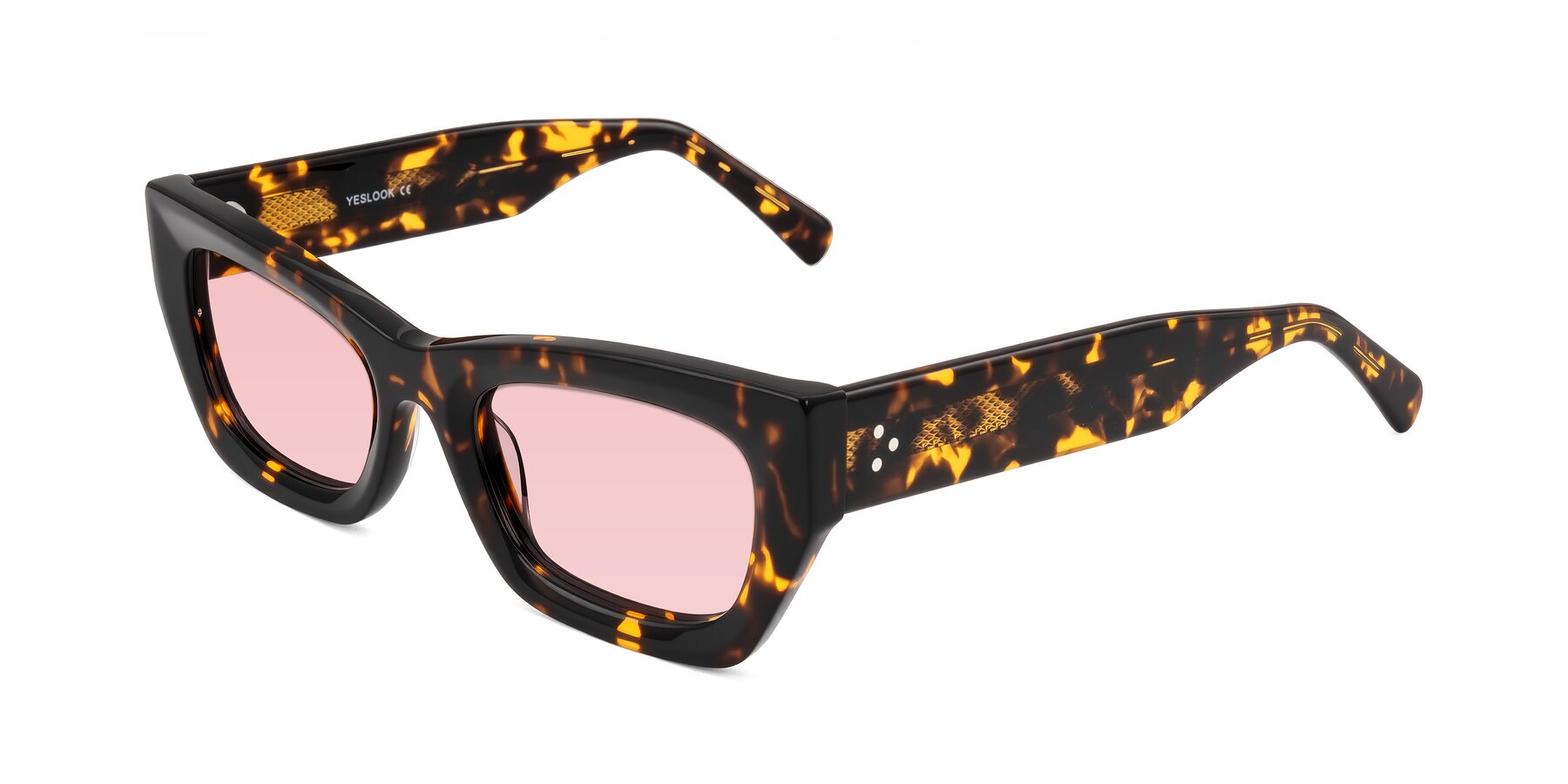 Angle of Rex in Tortoise with Light Garnet Tinted Lenses