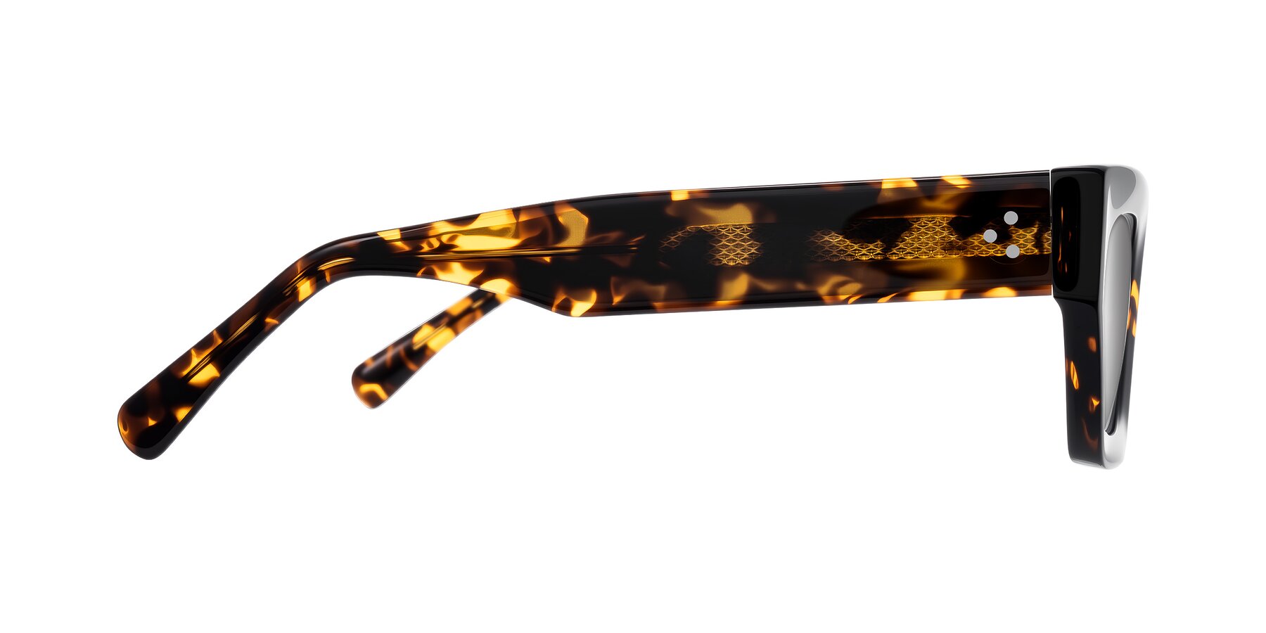 Side of Rex in Tortoise with Silver Mirrored Lenses