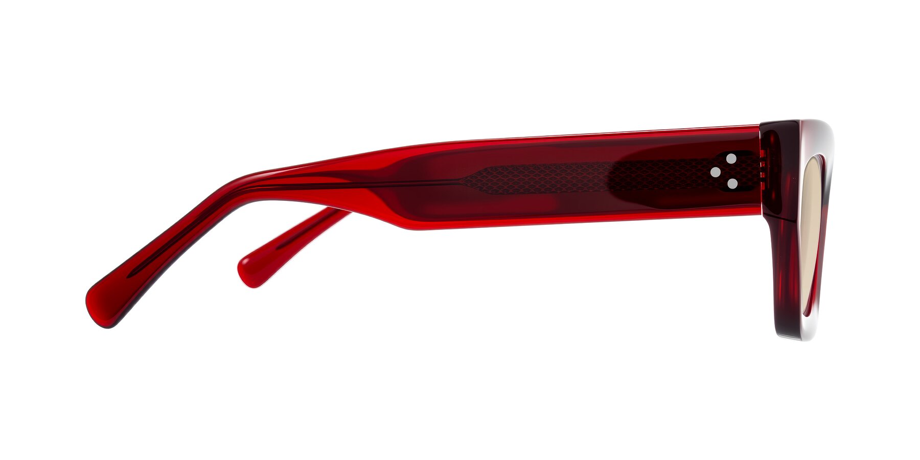 Side of Rex in Wine with Light Brown Tinted Lenses