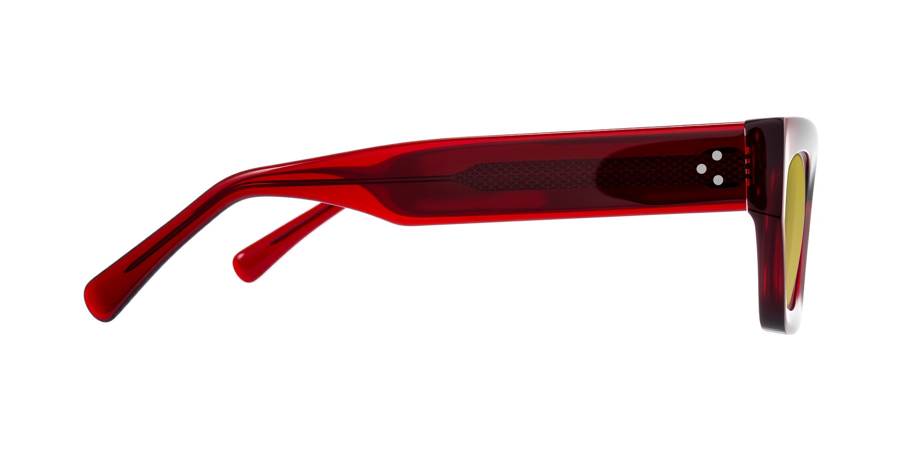 Side of Rex in Wine with Champagne Tinted Lenses