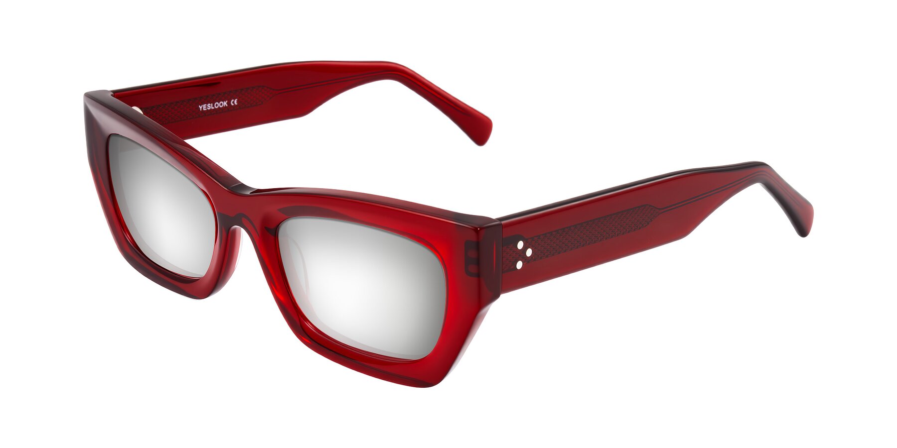 Angle of Rex in Wine with Silver Mirrored Lenses