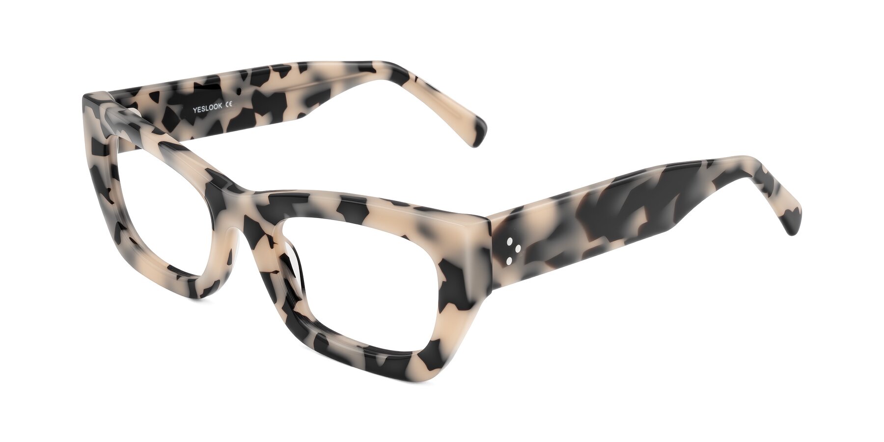 Angle of Rex in Ivory Tortoise with Clear Eyeglass Lenses