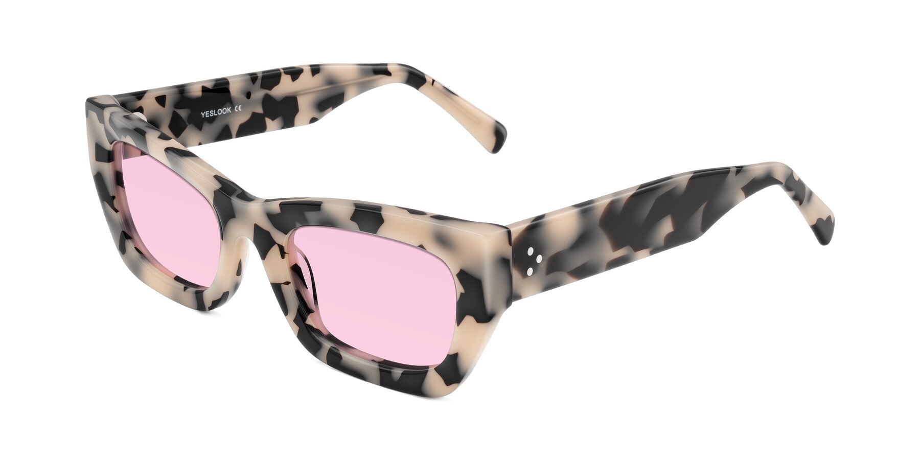 Angle of Rex in Ivory Tortoise with Light Pink Tinted Lenses