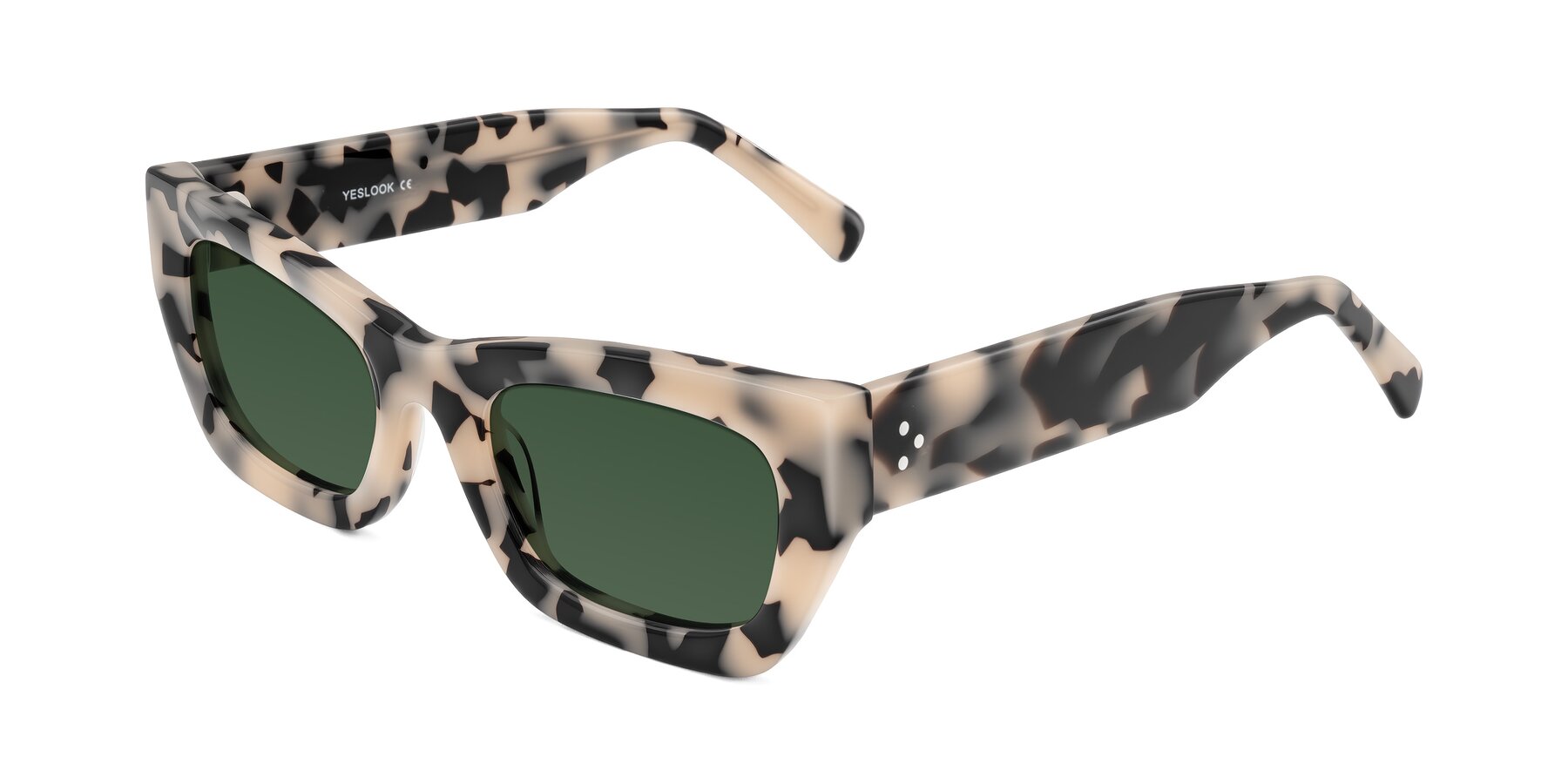 Angle of Rex in Ivory Tortoise with Green Tinted Lenses