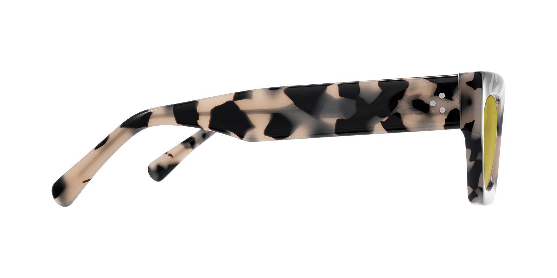 Side of Rex in Ivory Tortoise with Champagne Tinted Lenses