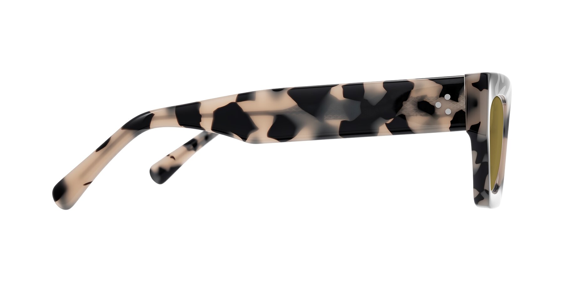 Side of Rex in Ivory Tortoise with Brown Polarized Lenses