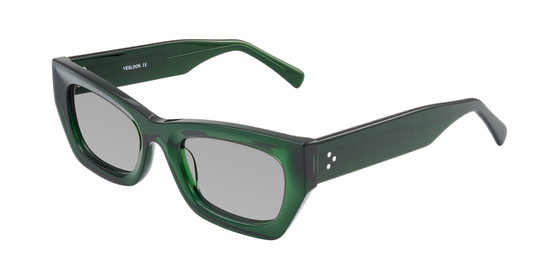 Angle of Rex in Jade Green with Light Gray Tinted Lenses