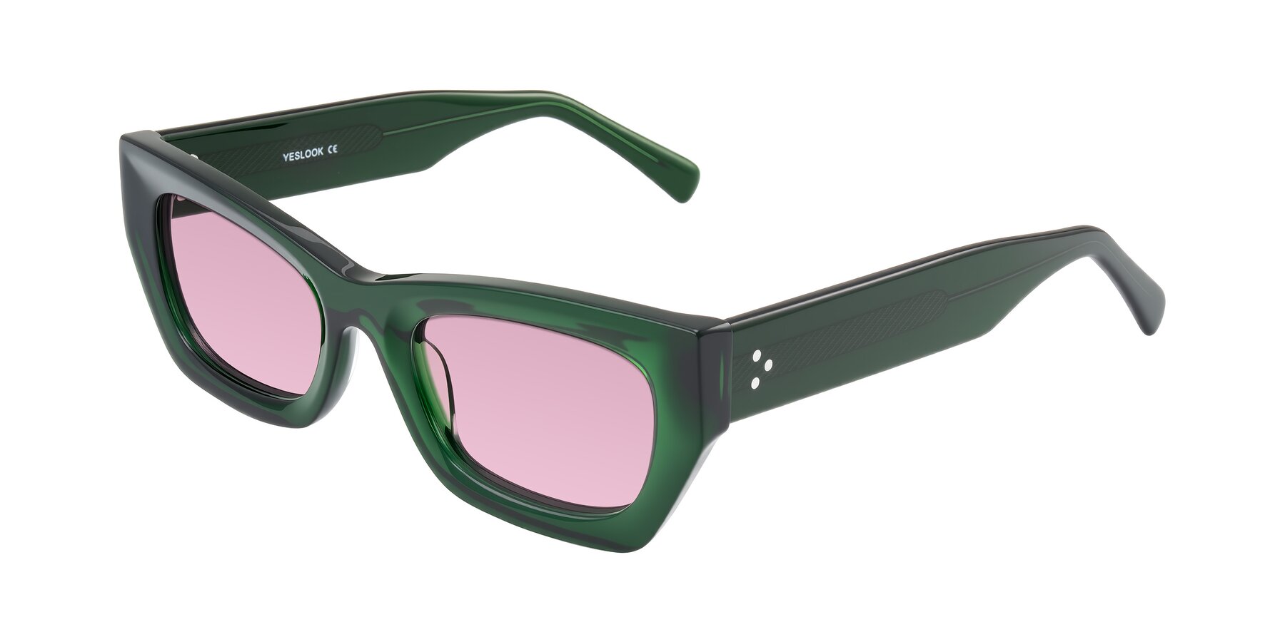 Angle of Rex in Jade Green with Light Wine Tinted Lenses