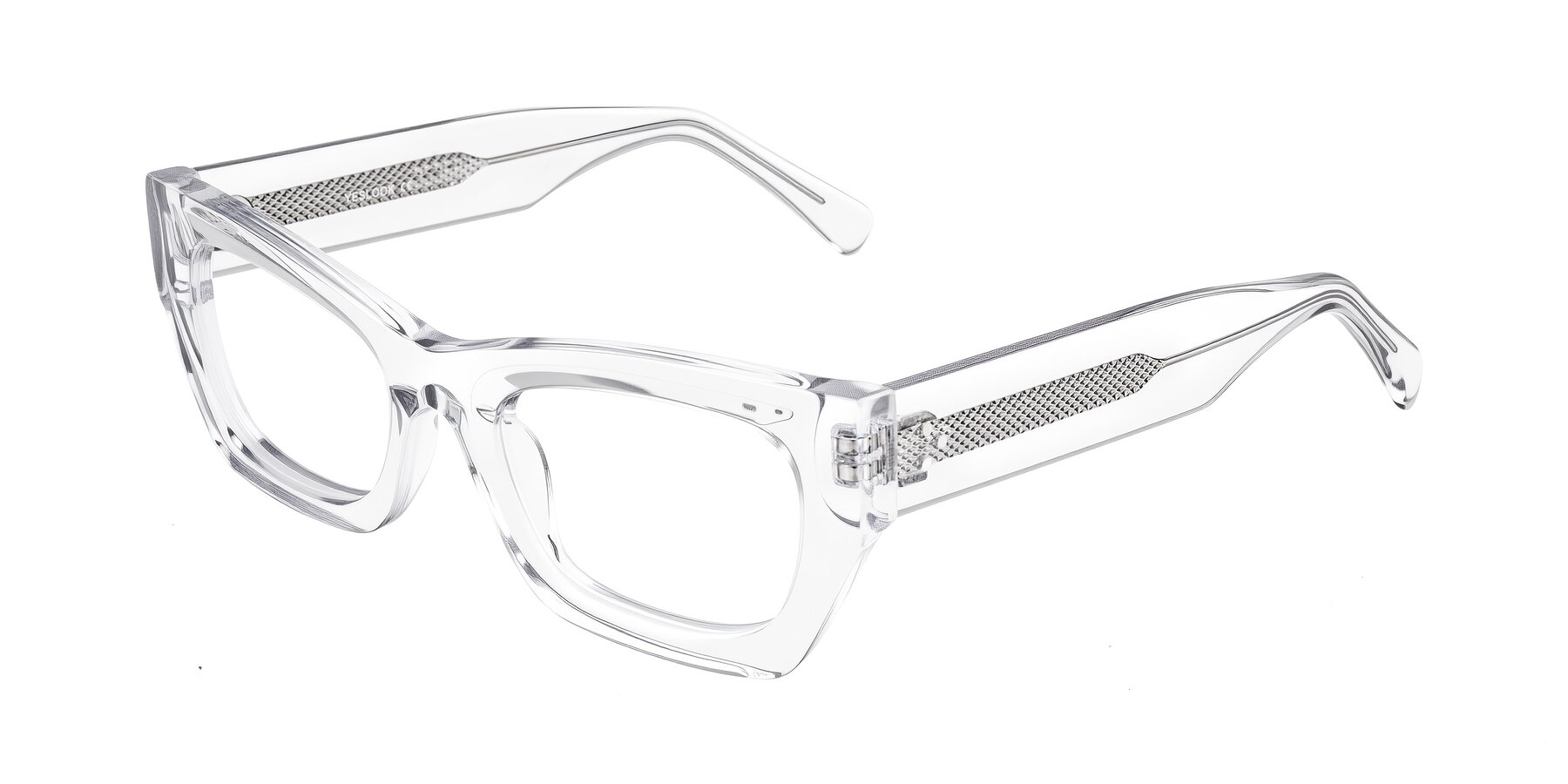 Angle of Rex in Clear with Clear Eyeglass Lenses