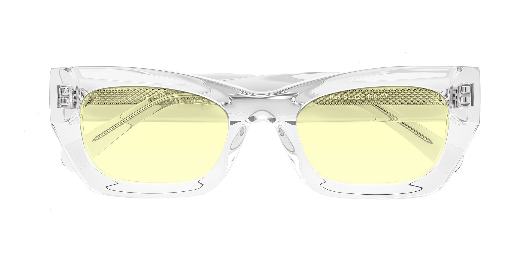 Folded Front of Rex in Clear with Light Yellow Tinted Lenses