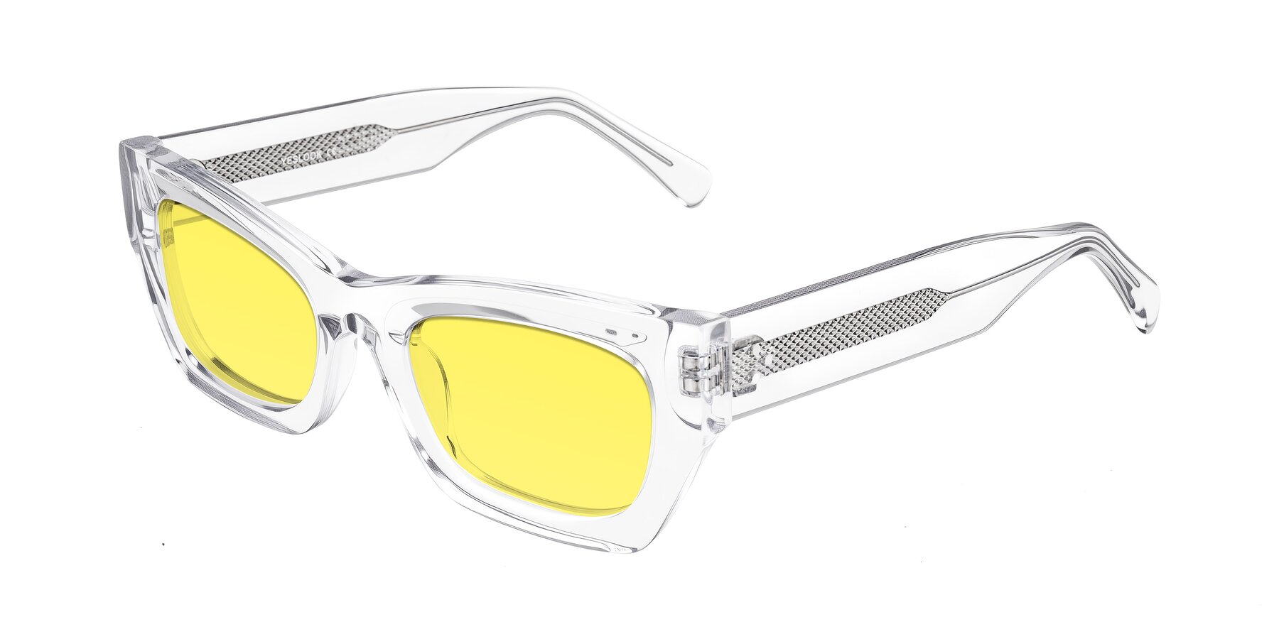 Angle of Rex in Clear with Medium Yellow Tinted Lenses