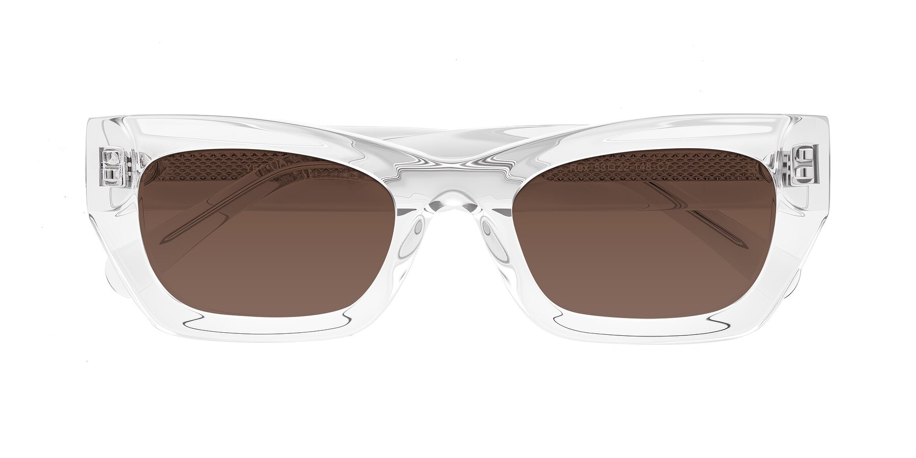 Folded Front of Rex in Clear with Brown Tinted Lenses