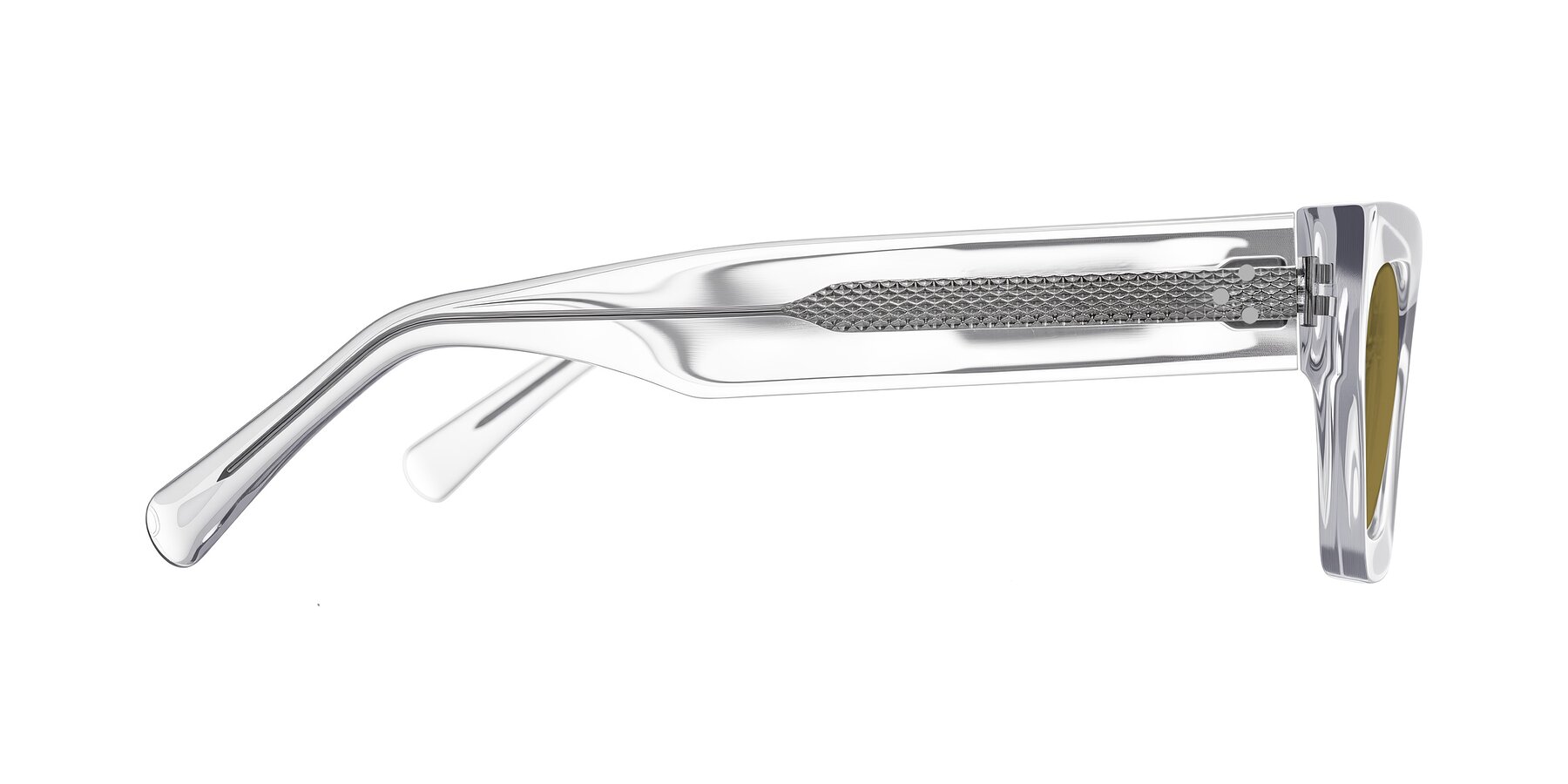 Side of Rex in Clear with Brown Polarized Lenses