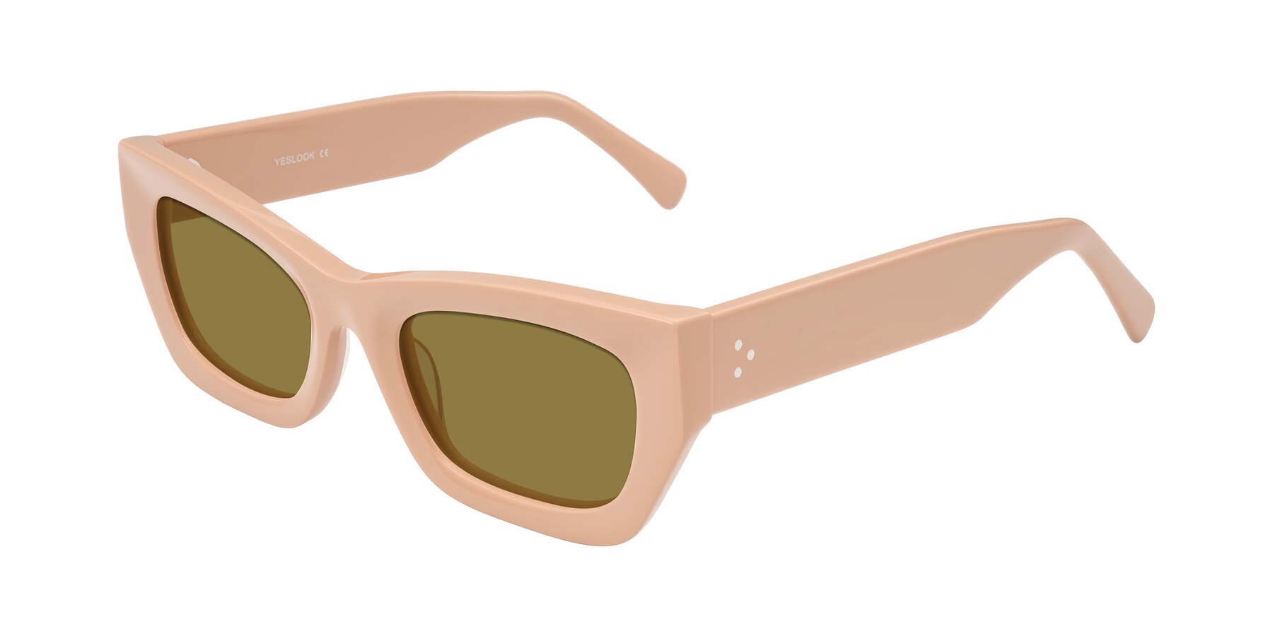 Angle of Rex in Pale Salmon with Brown Polarized Lenses