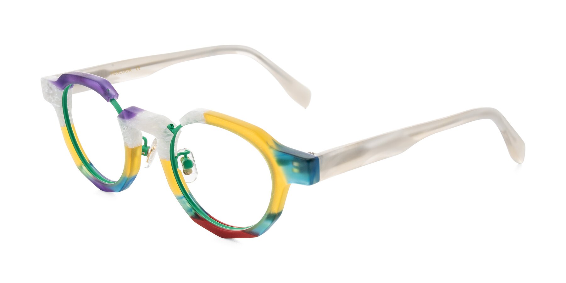 Angle of Gisella in Matte Fruits with Clear Eyeglass Lenses