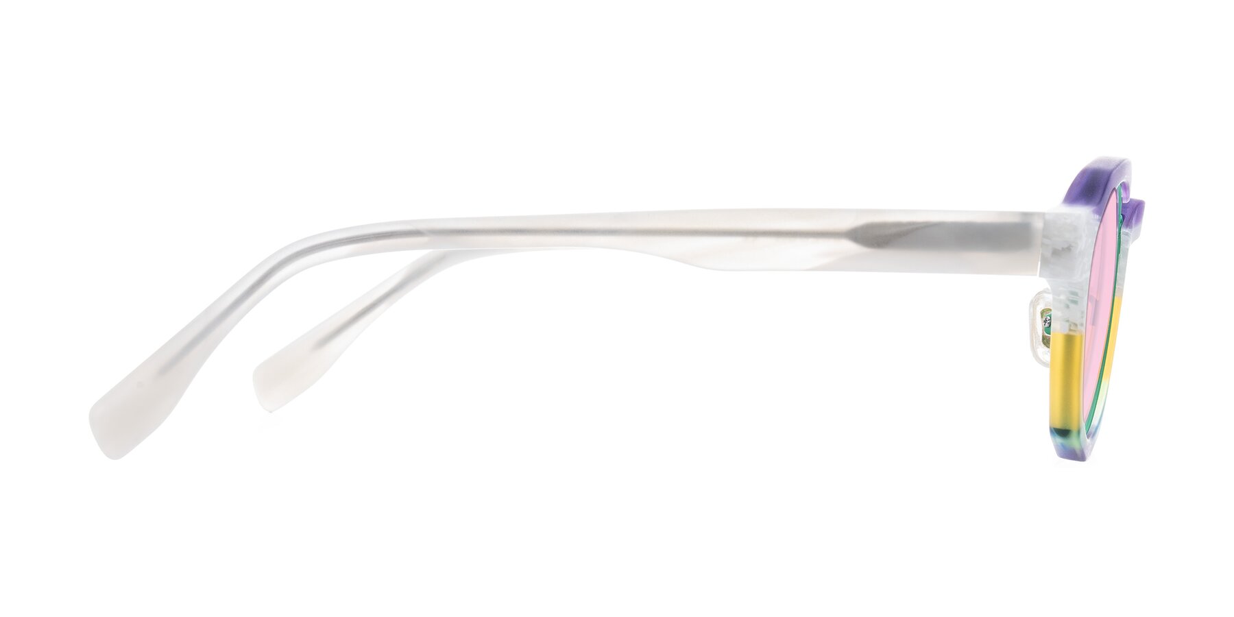 Side of Gisella in Matte Fruits with Light Pink Tinted Lenses