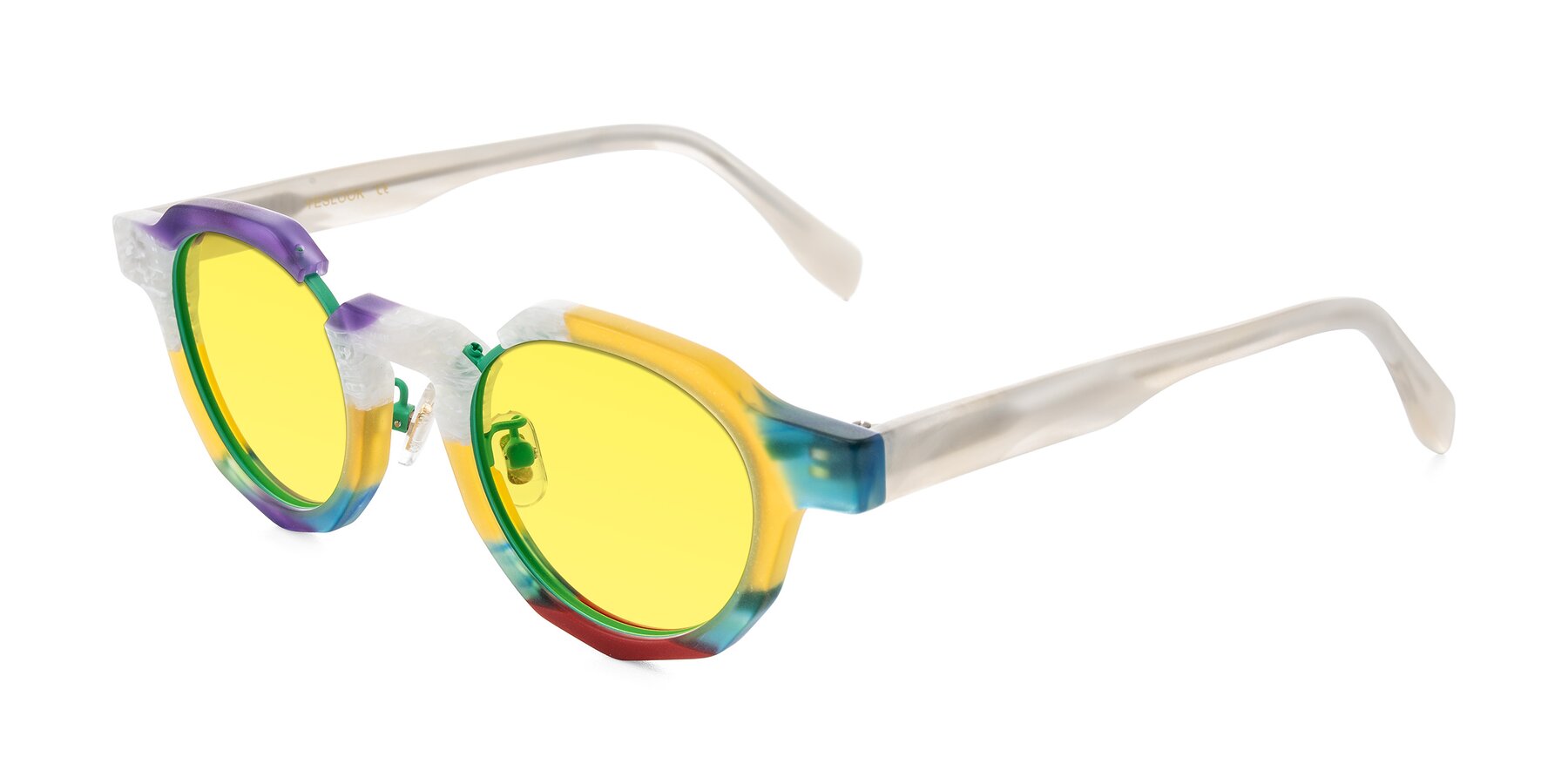 Angle of Gisella in Matte Fruits with Medium Yellow Tinted Lenses