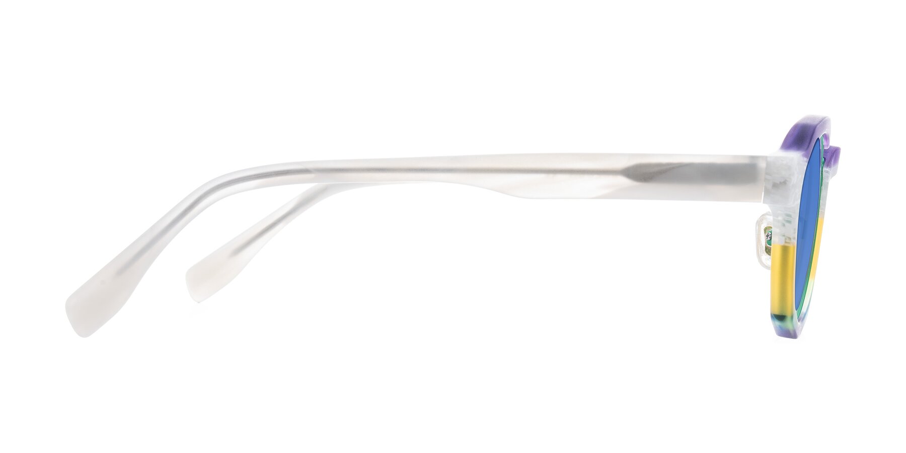 Side of Gisella in Matte Fruits with Blue Tinted Lenses