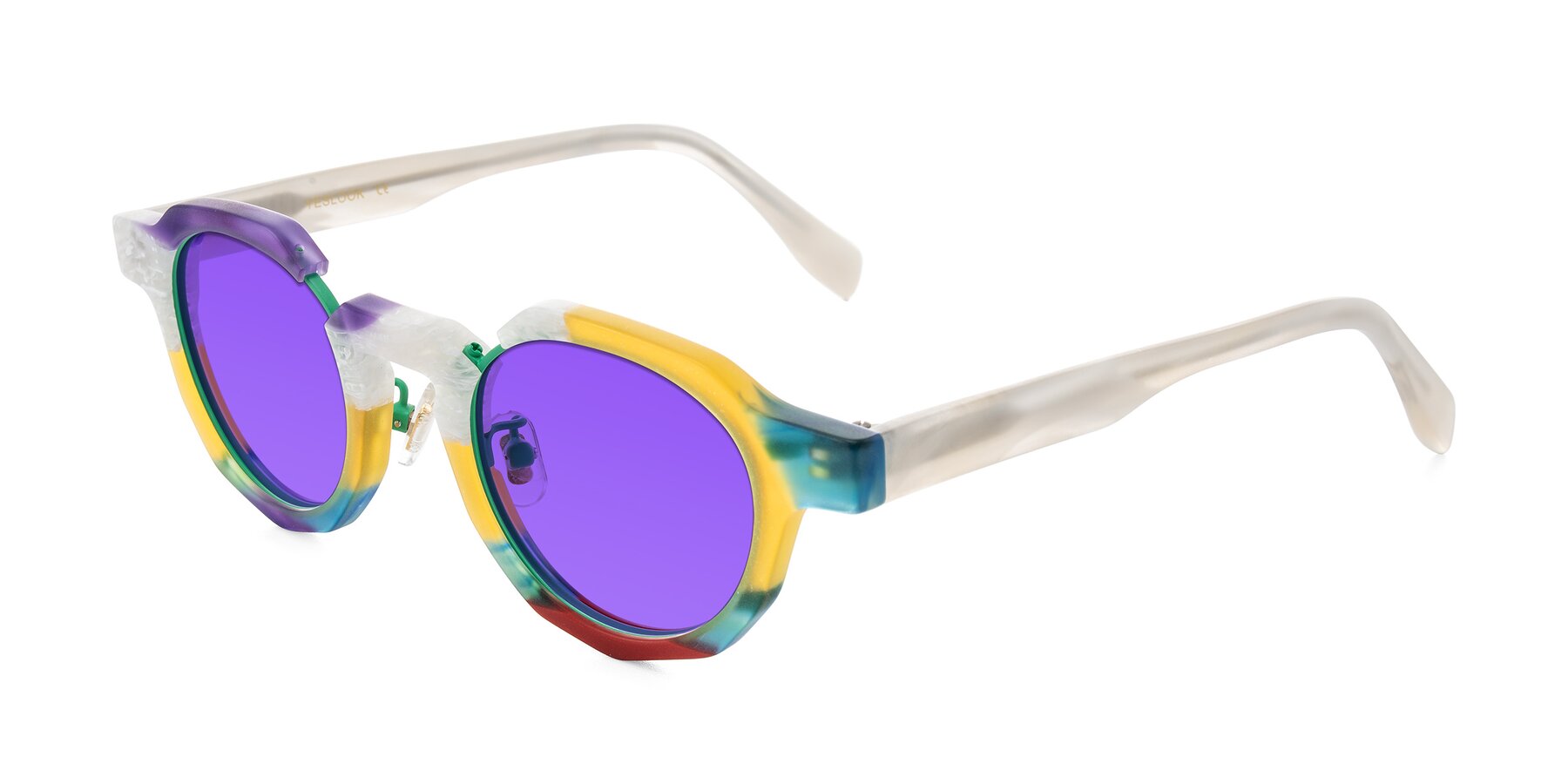 Angle of Gisella in Matte Fruits with Purple Tinted Lenses