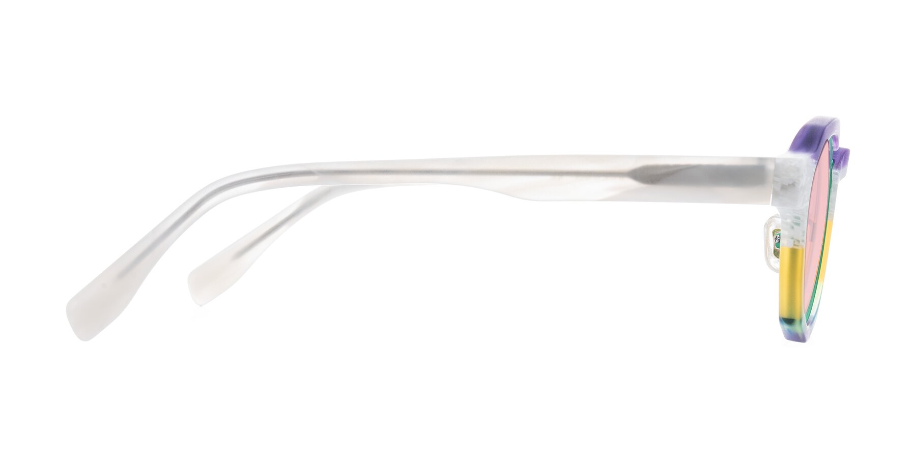 Side of Gisella in Matte Fruits with Light Garnet Tinted Lenses