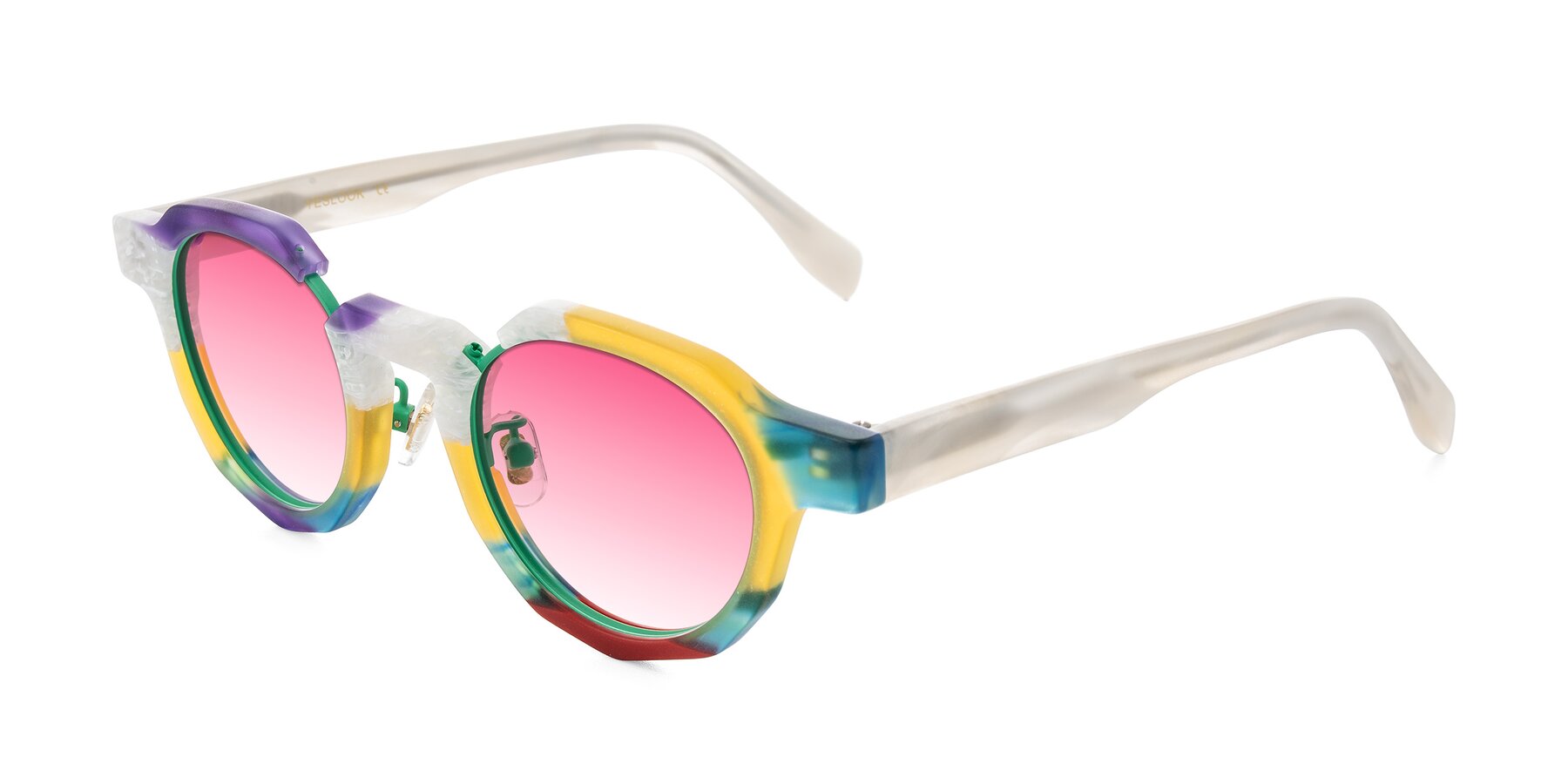 Angle of Gisella in Matte Fruits with Pink Gradient Lenses