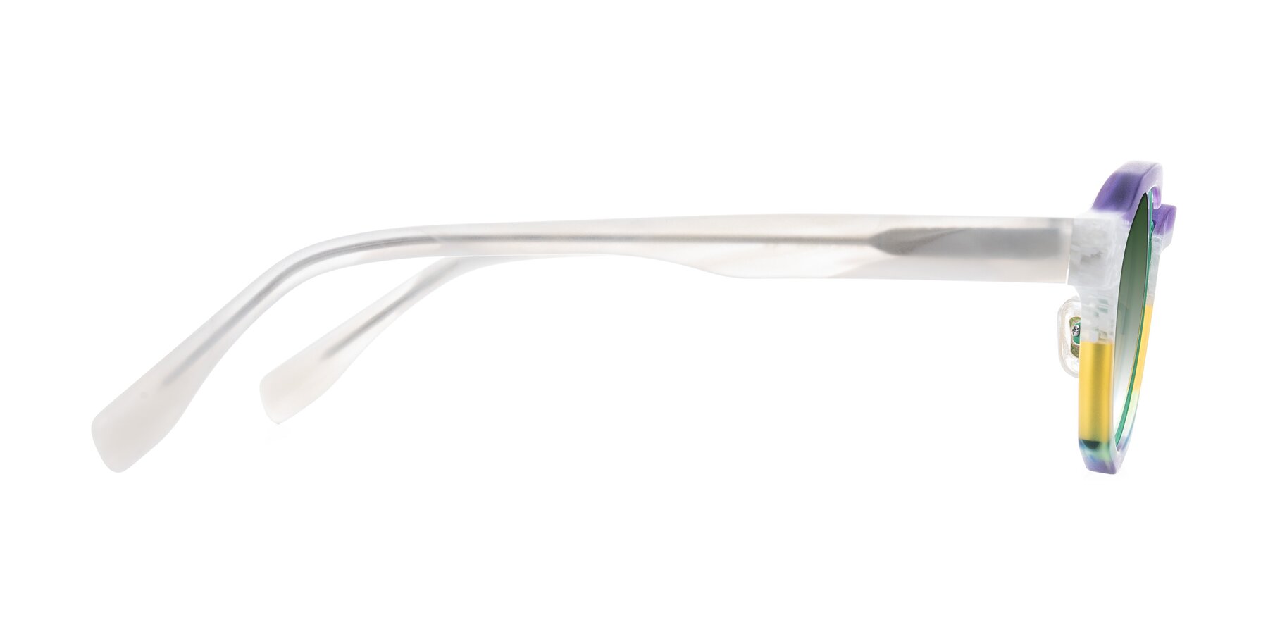 Side of Gisella in Matte Fruits with Green Gradient Lenses