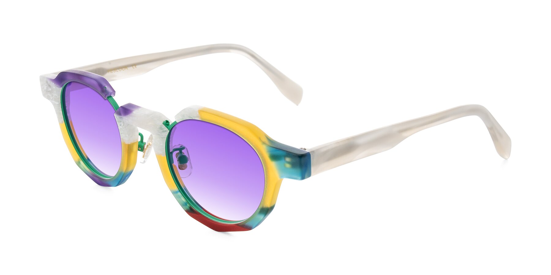 Angle of Gisella in Matte Fruits with Purple Gradient Lenses