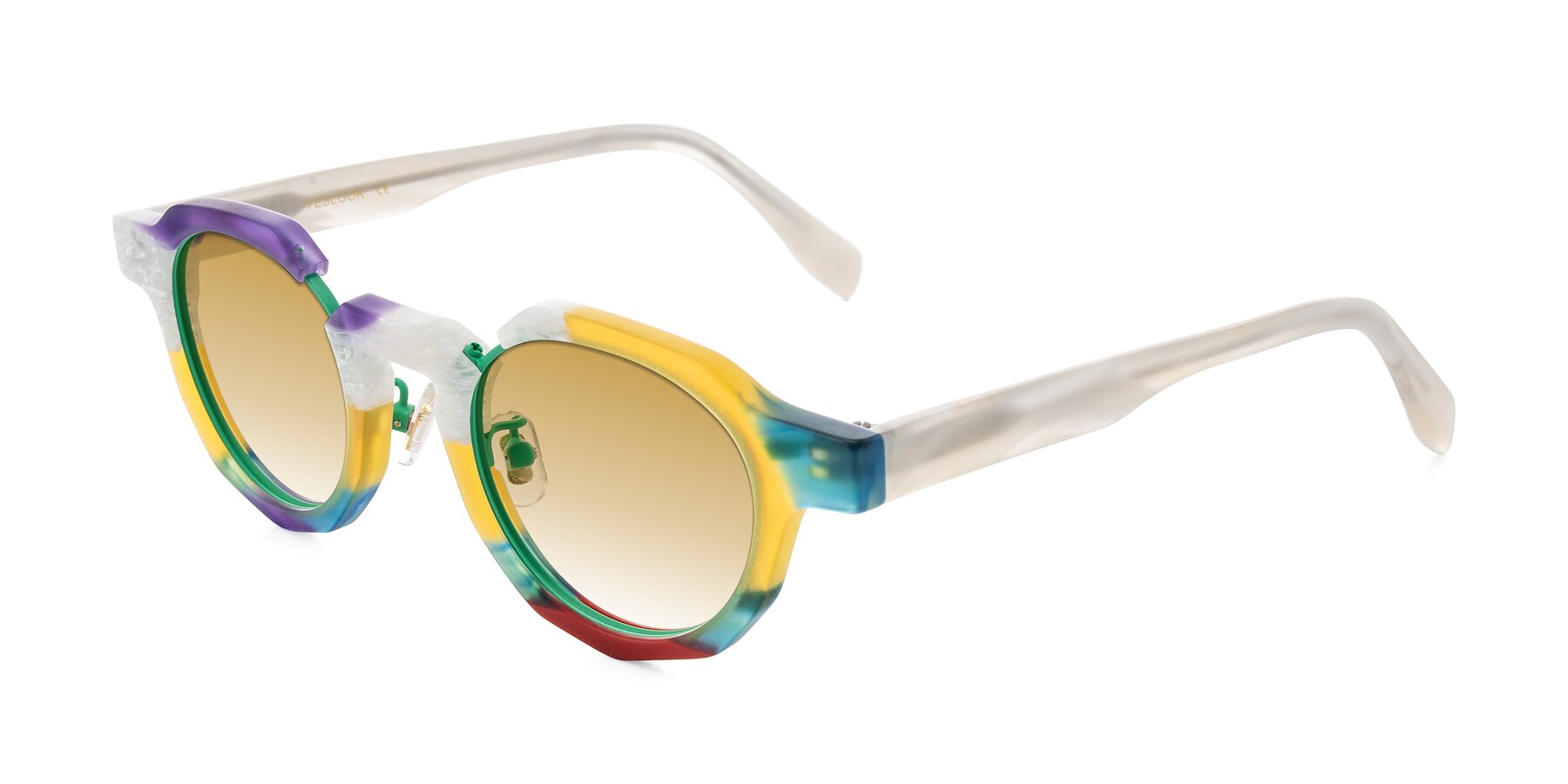 Angle of Gisella in Matte Fruits with Champagne Gradient Lenses