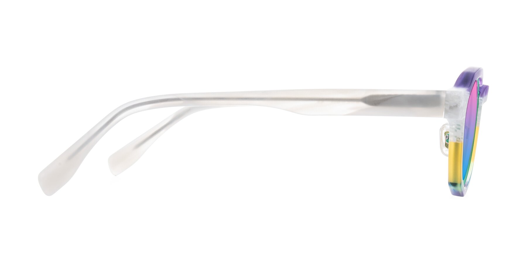 Side of Gisella in Matte Fruits with Pink / Blue Gradient Lenses