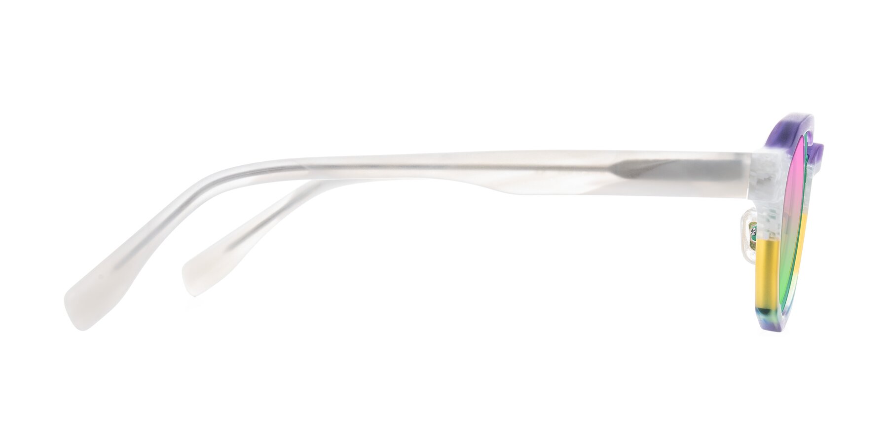 Side of Gisella in Matte Fruits with Pink / Green Gradient Lenses