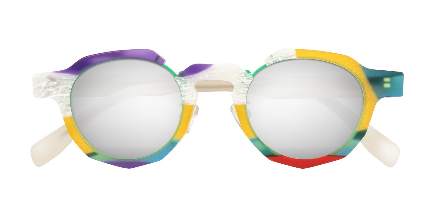 Gisella - Matte Fruits Flash Mirrored Sunglasses