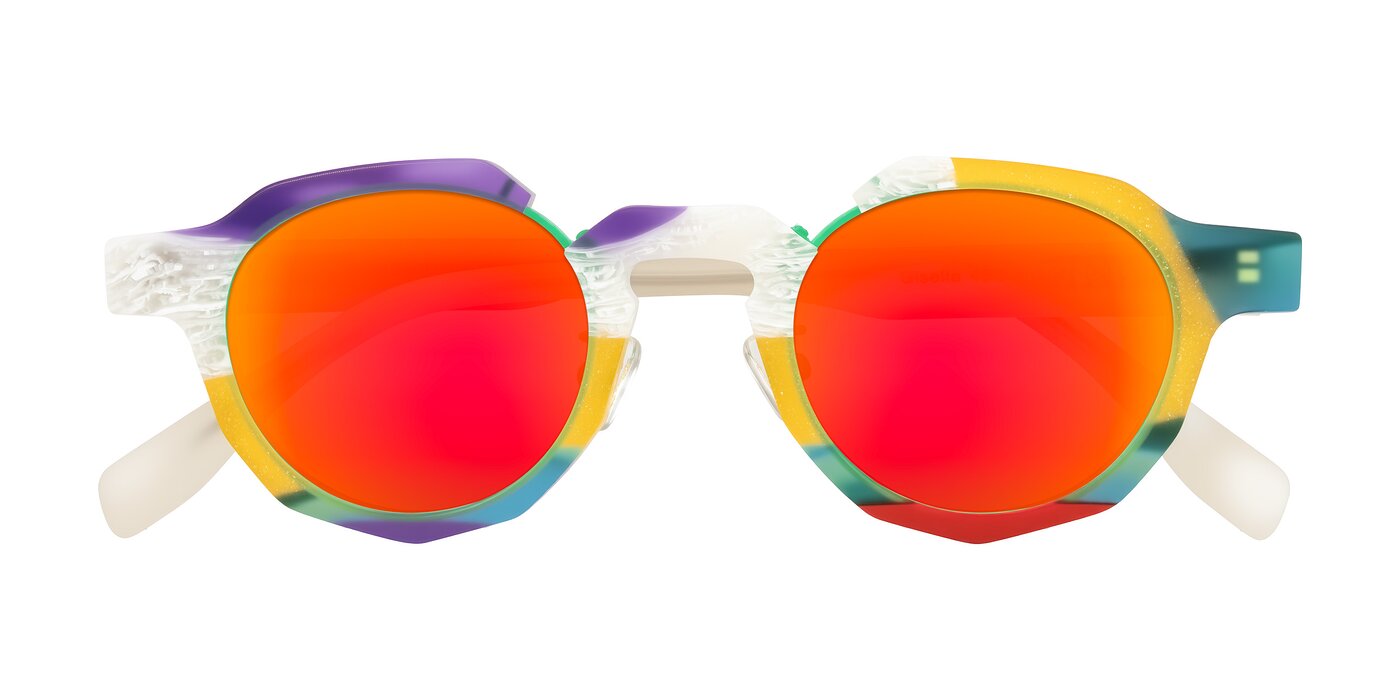 Gisella - Matte Fruits Flash Mirrored Sunglasses
