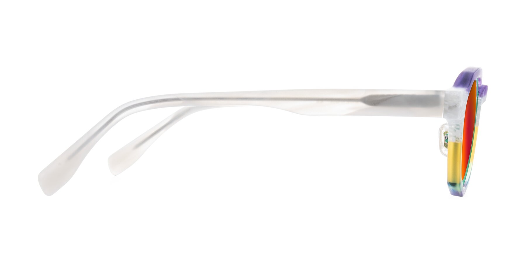 Side of Gisella in Matte Fruits with Red Gold Mirrored Lenses