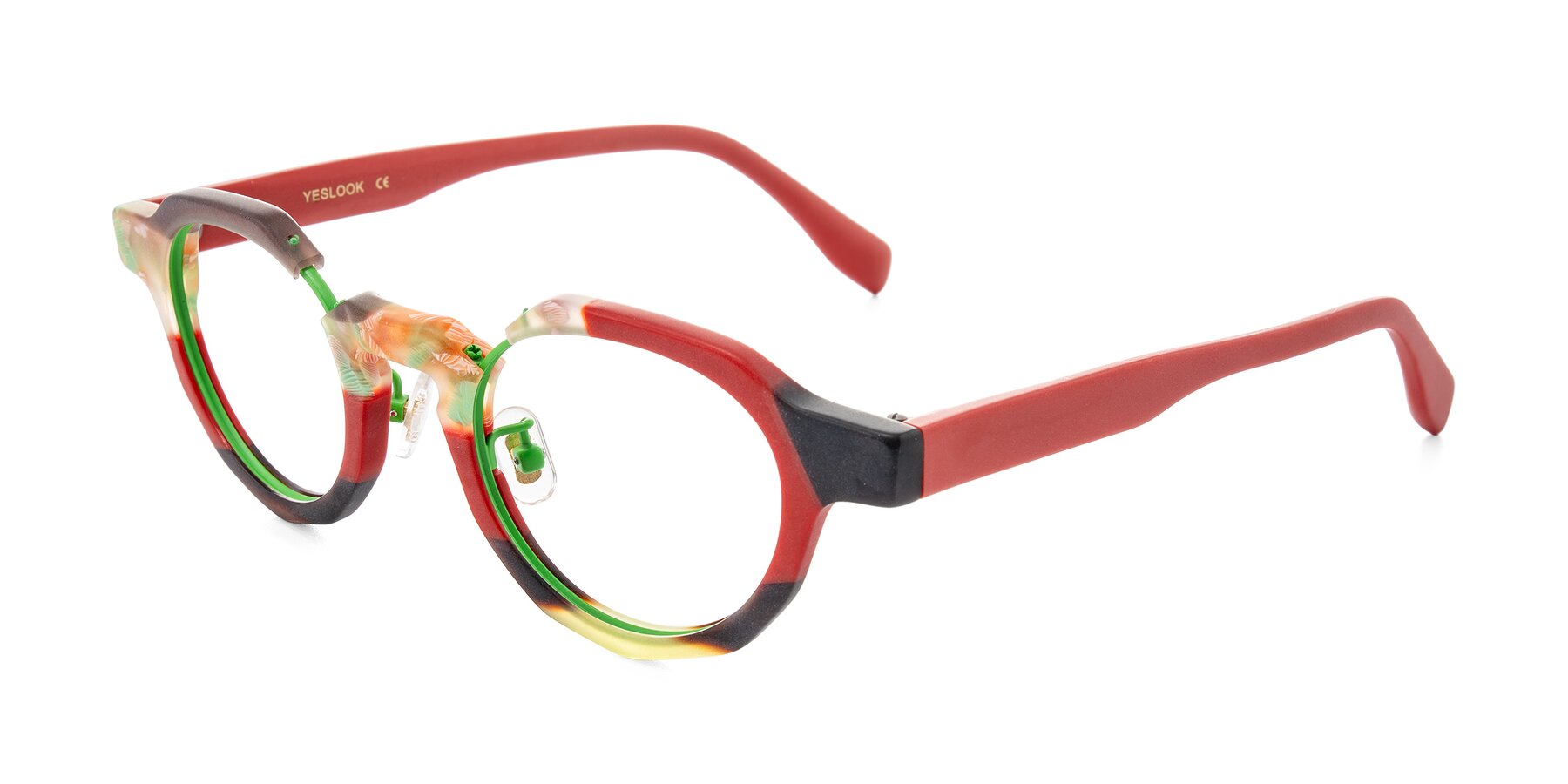 Angle of Gisella in Matte Garden with Clear Eyeglass Lenses