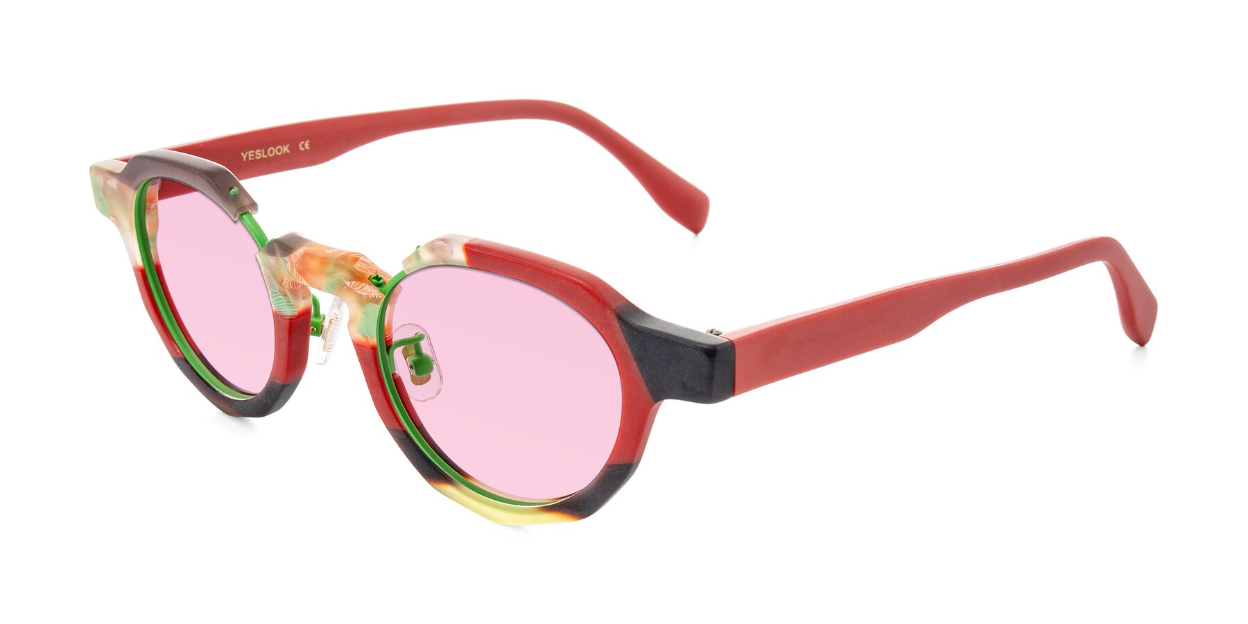 Angle of Gisella in Matte Garden with Light Pink Tinted Lenses