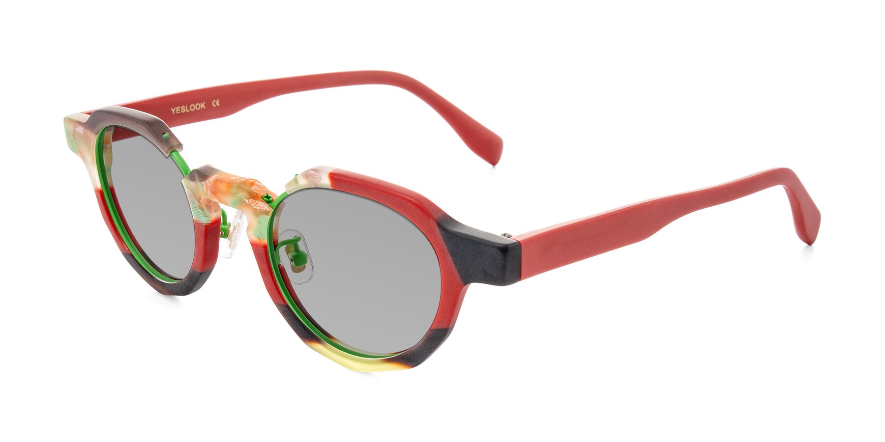 Angle of Gisella in Matte Garden with Light Gray Tinted Lenses