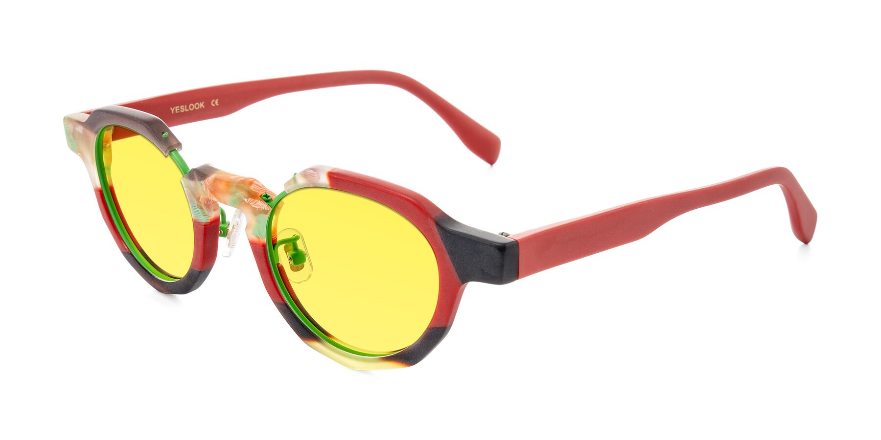 Angle of Gisella in Matte Garden with Medium Yellow Tinted Lenses