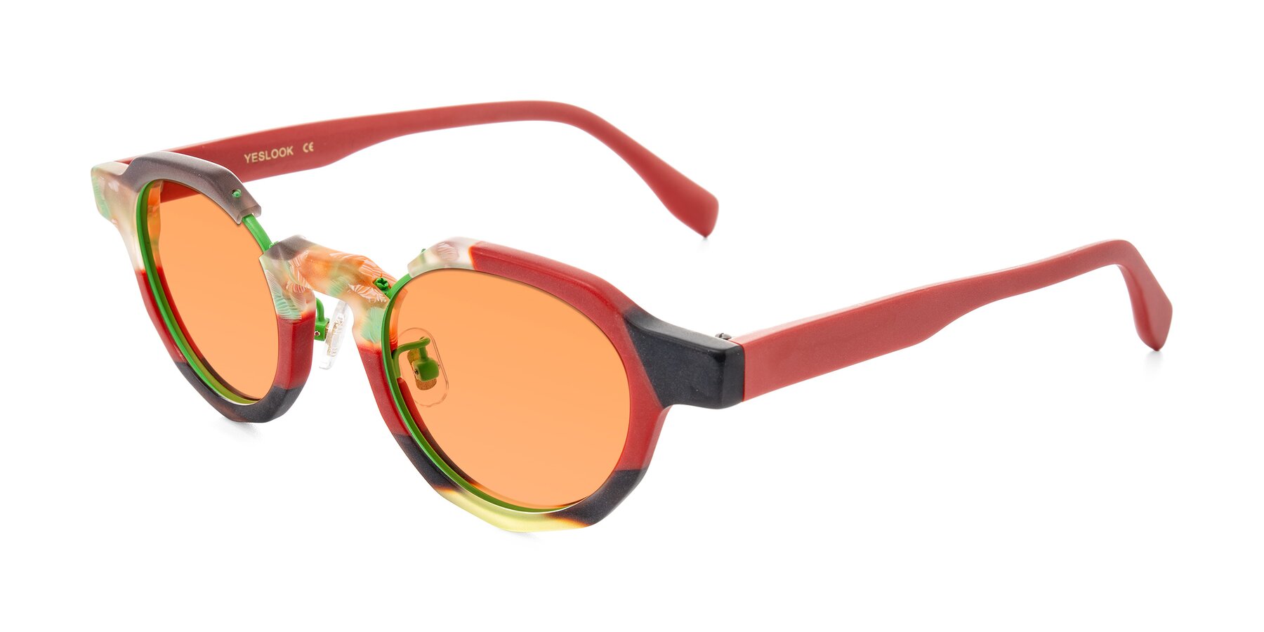 Angle of Gisella in Matte Garden with Medium Orange Tinted Lenses
