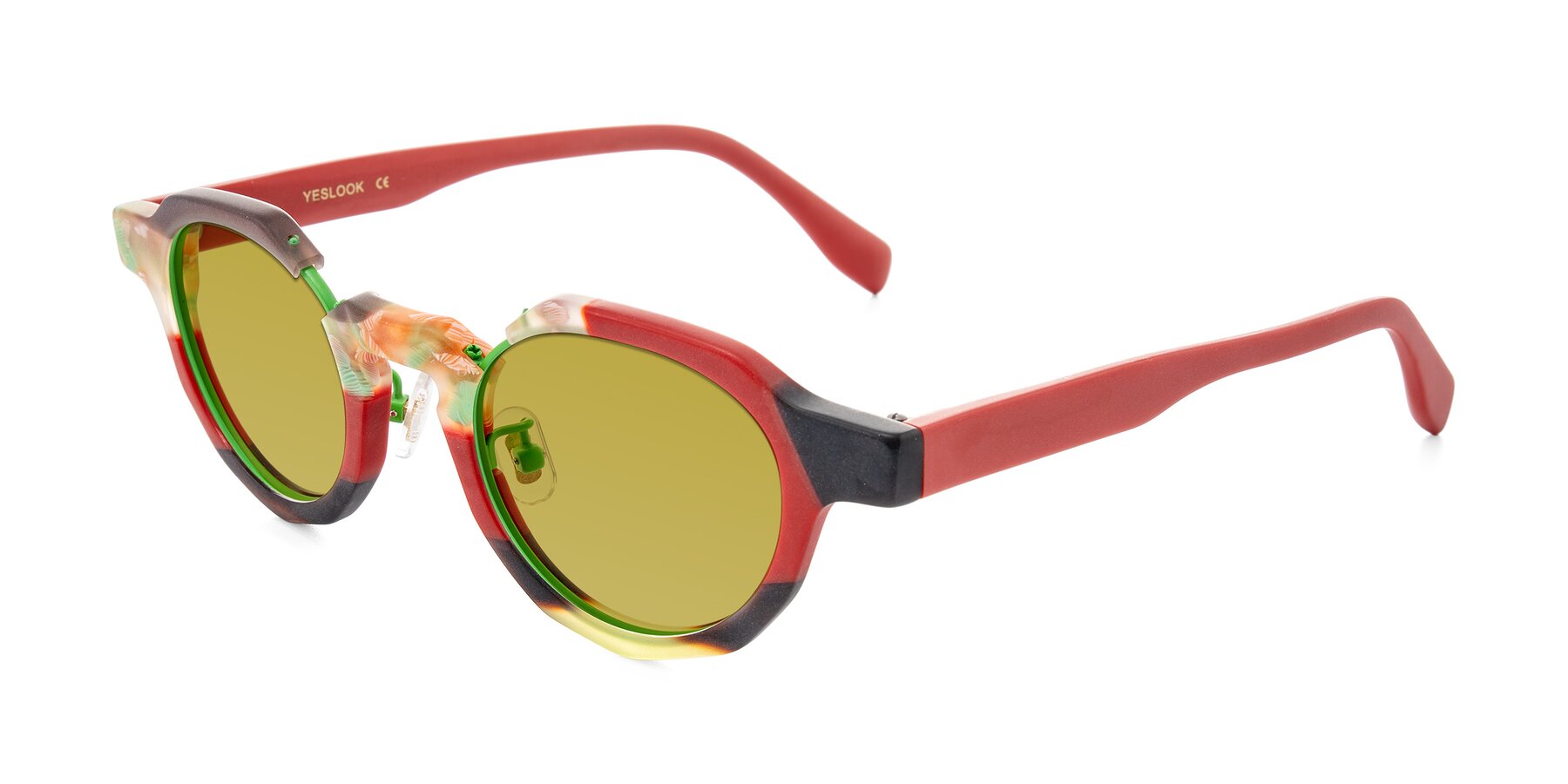 Angle of Gisella in Matte Garden with Champagne Tinted Lenses