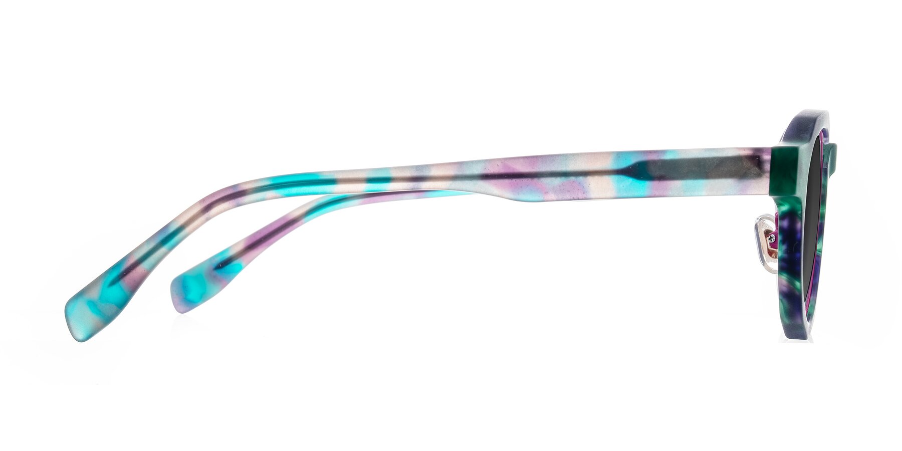 Side of Gisella in Matte Aurora with Gray Tinted Lenses