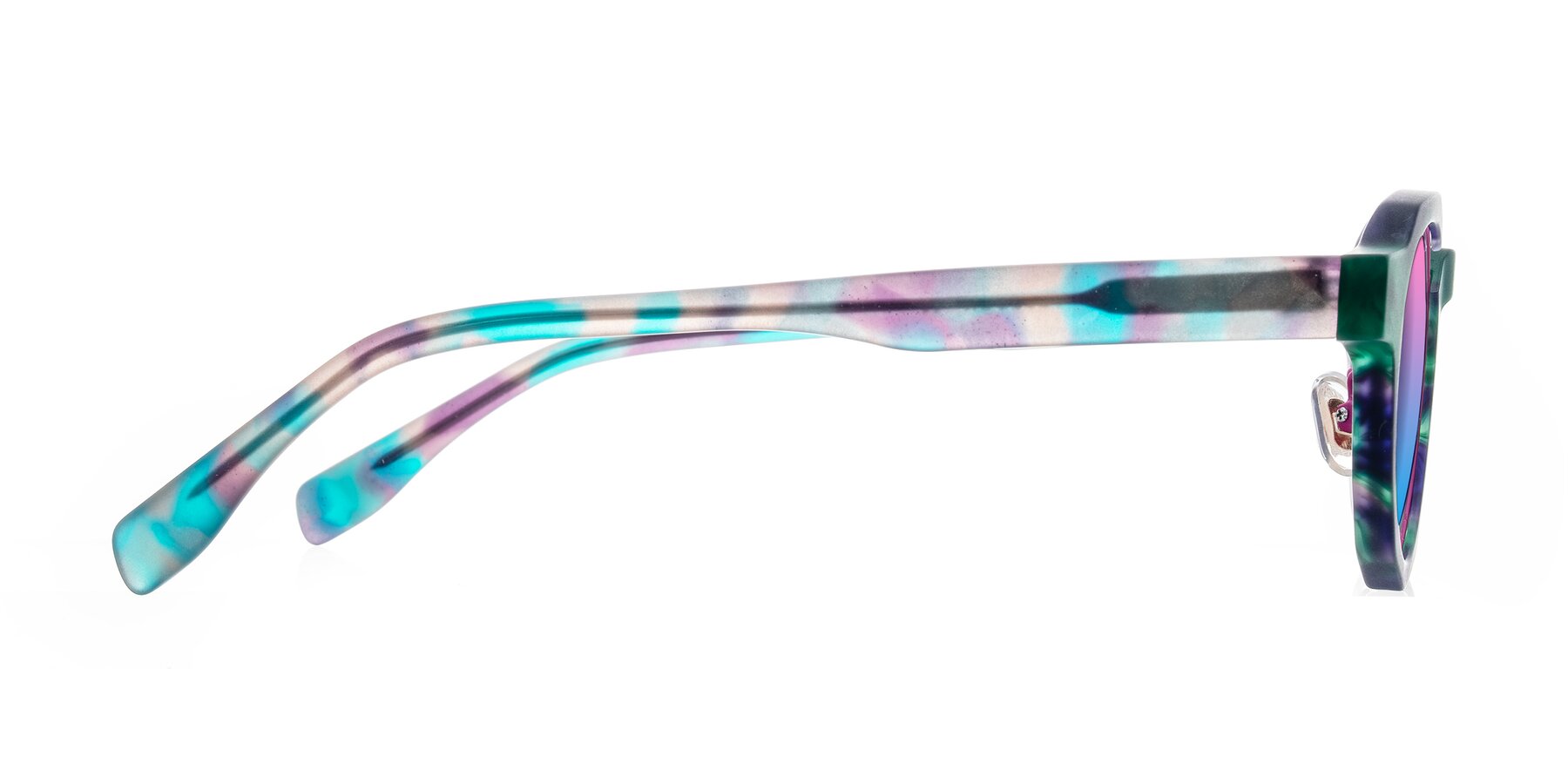 Side of Gisella in Matte Aurora with Pink / Blue Gradient Lenses