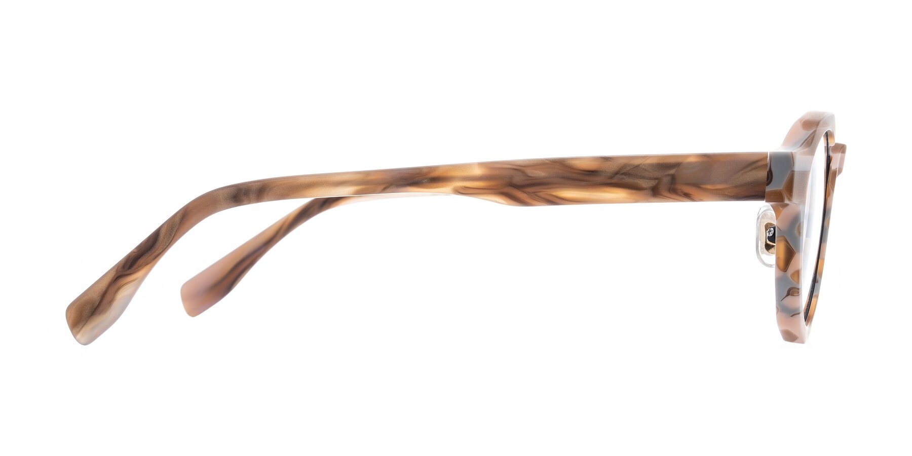 Side of Gisella in Matte Canyon with Clear Eyeglass Lenses