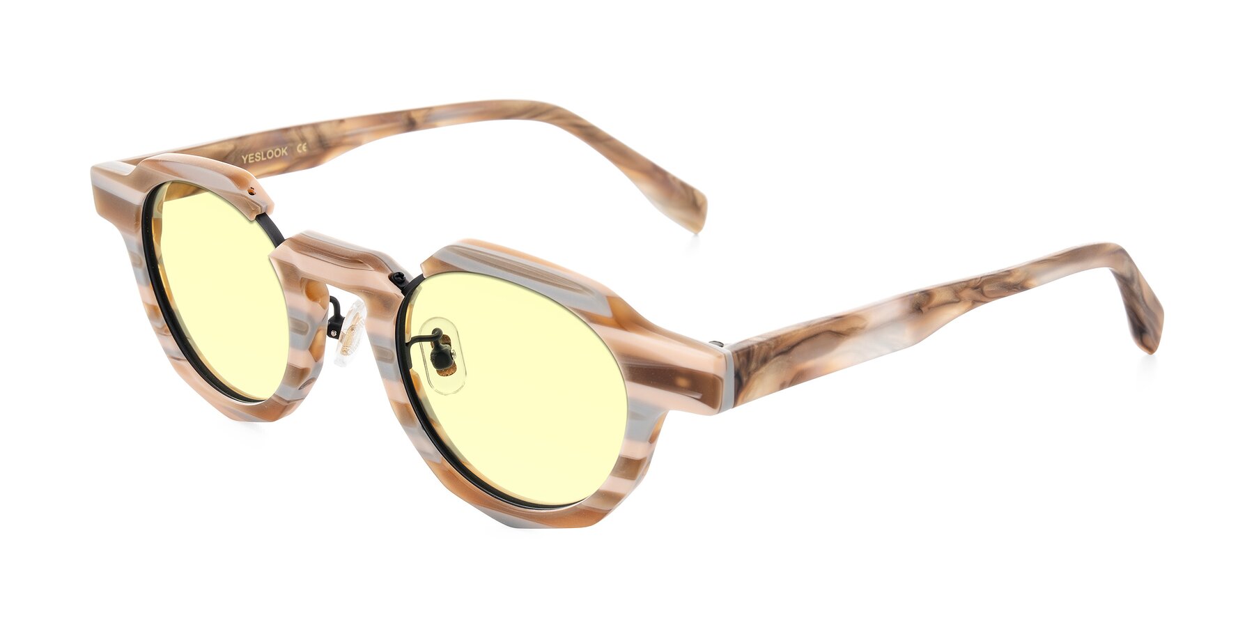 Angle of Gisella in Matte Canyon with Light Yellow Tinted Lenses