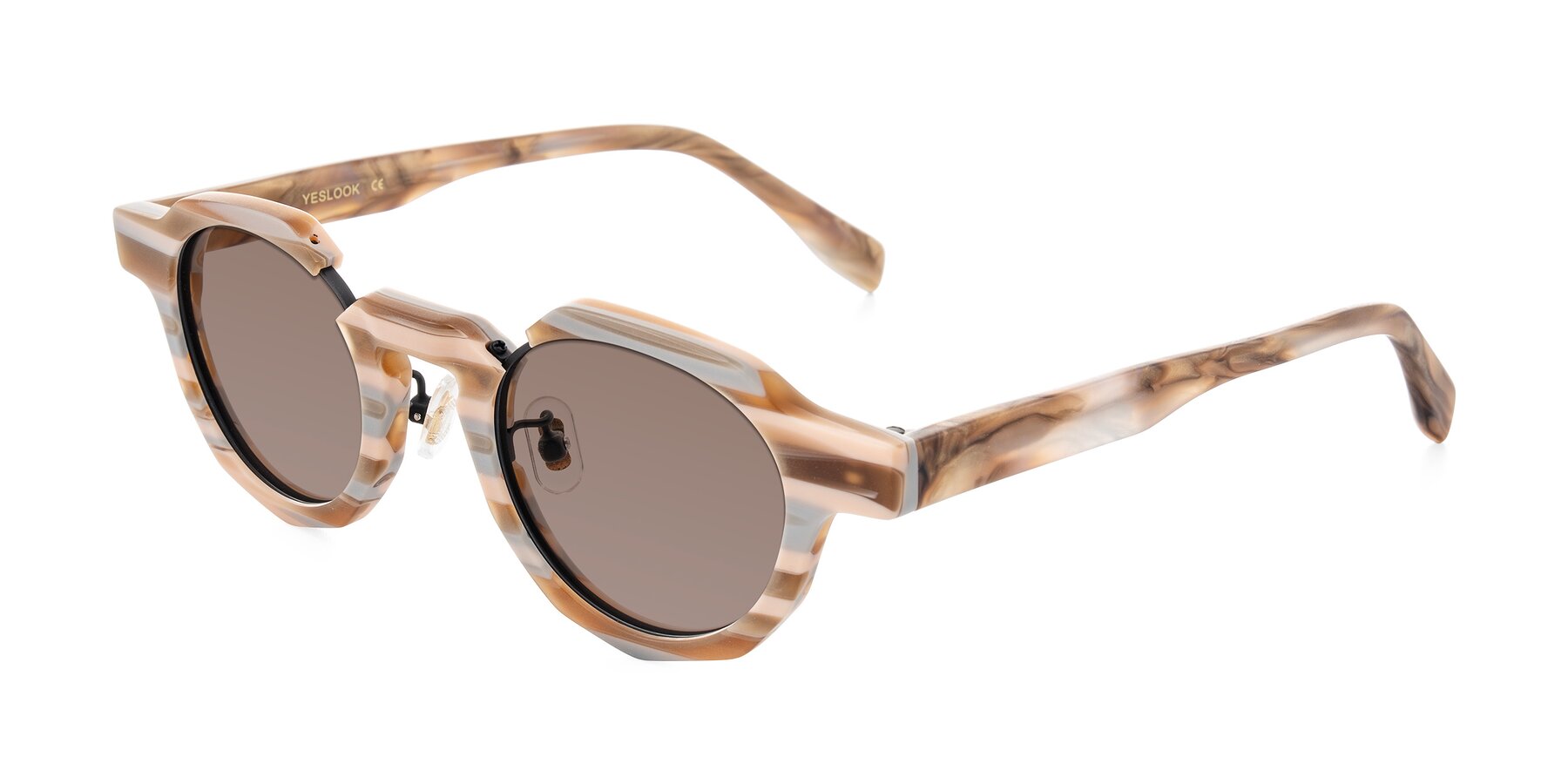Angle of Gisella in Matte Canyon with Medium Brown Tinted Lenses
