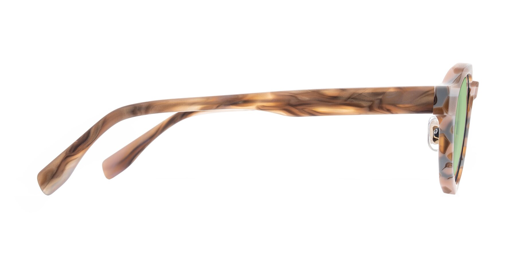 Side of Gisella in Matte Canyon with Medium Green Tinted Lenses