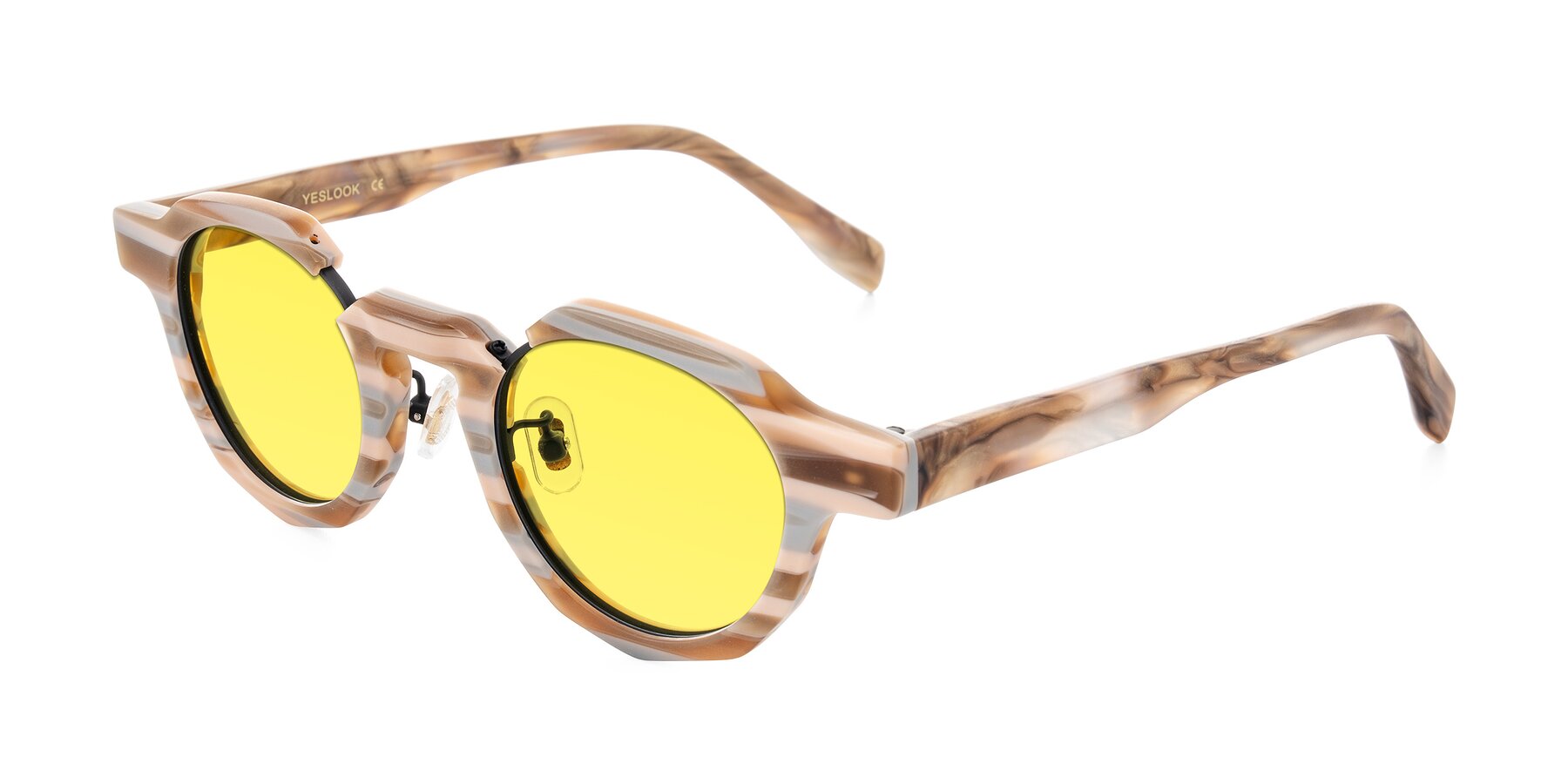 Angle of Gisella in Matte Canyon with Medium Yellow Tinted Lenses