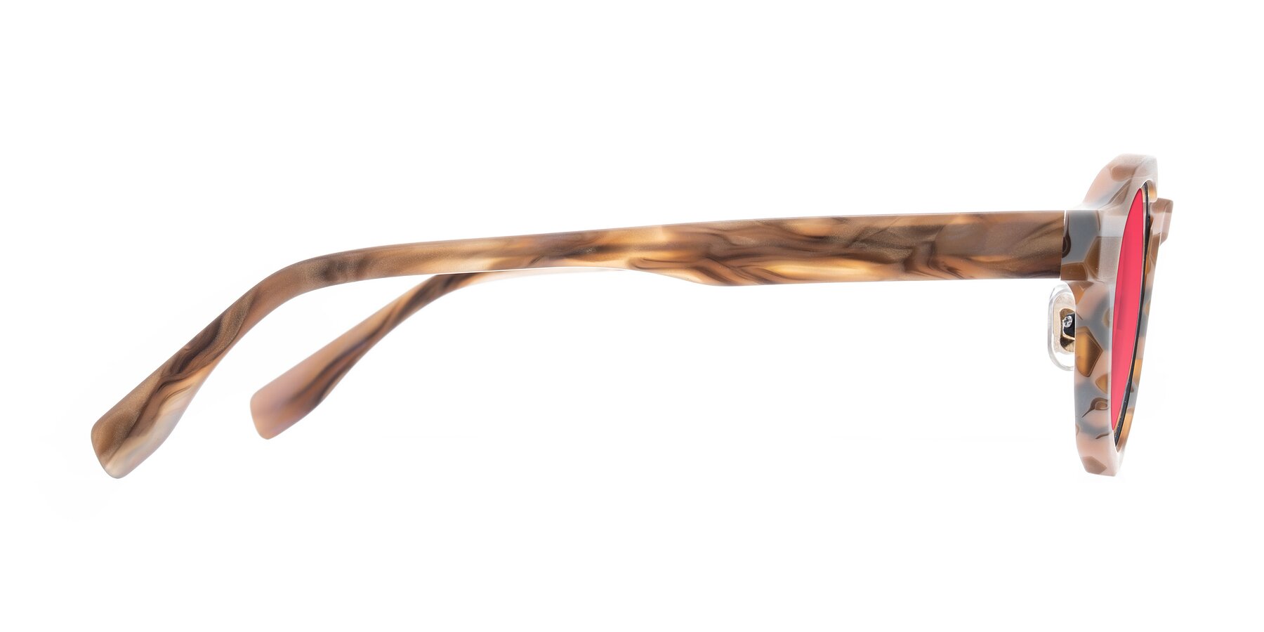 Side of Gisella in Matte Canyon with Red Tinted Lenses